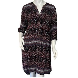 D1- Women’s small - floral long sleeve dress -  size S KNOX ROSE